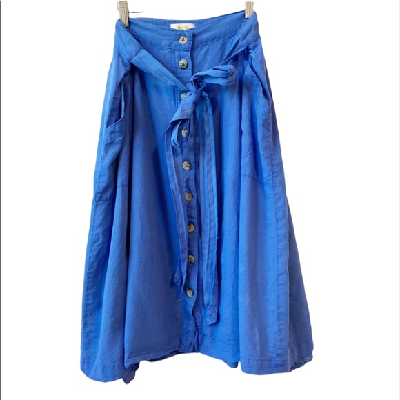 Anthro MAEVE blue Berea top & Riviera skirt set - Picture 7 of 9